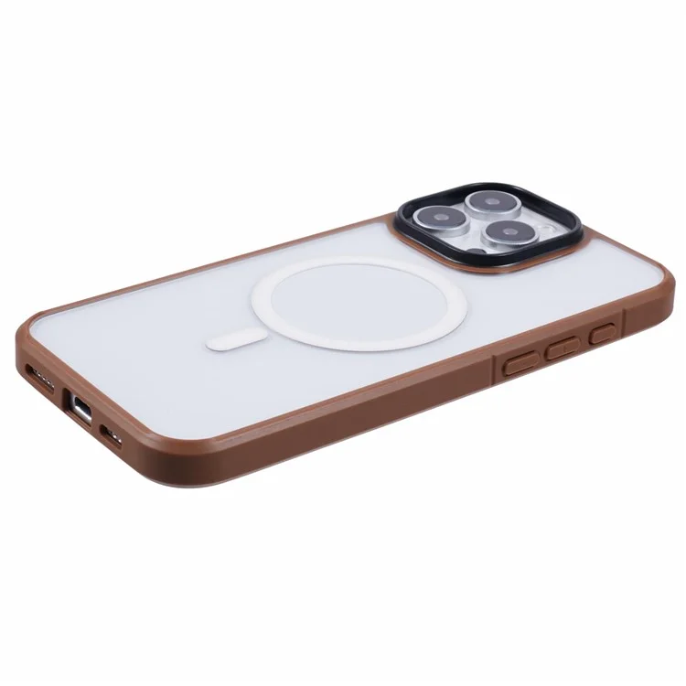 Série Crimpal Clear de Niveau x Pour Iphone 16 Pro Max Case Tpu + pc Téléphone Couverture Compatible Avec Magsafe - or Titane