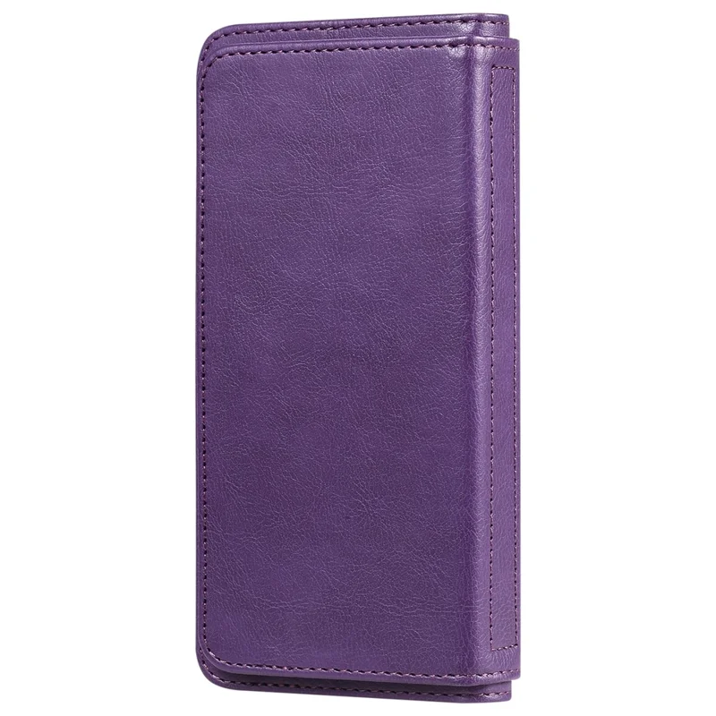 For Xiaomi 14T Pro Leather Case with 10 Card Holder Phone Cover Stand - Purple