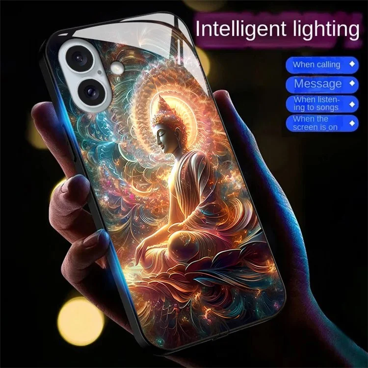 Для Iphone 16 Case Call Flash Series Печать - Красочный Будда