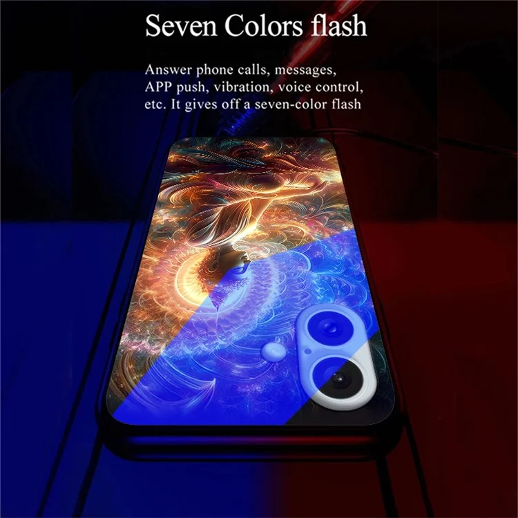 Для Iphone 16 Case Call Flash Series Печать - Красочный Будда