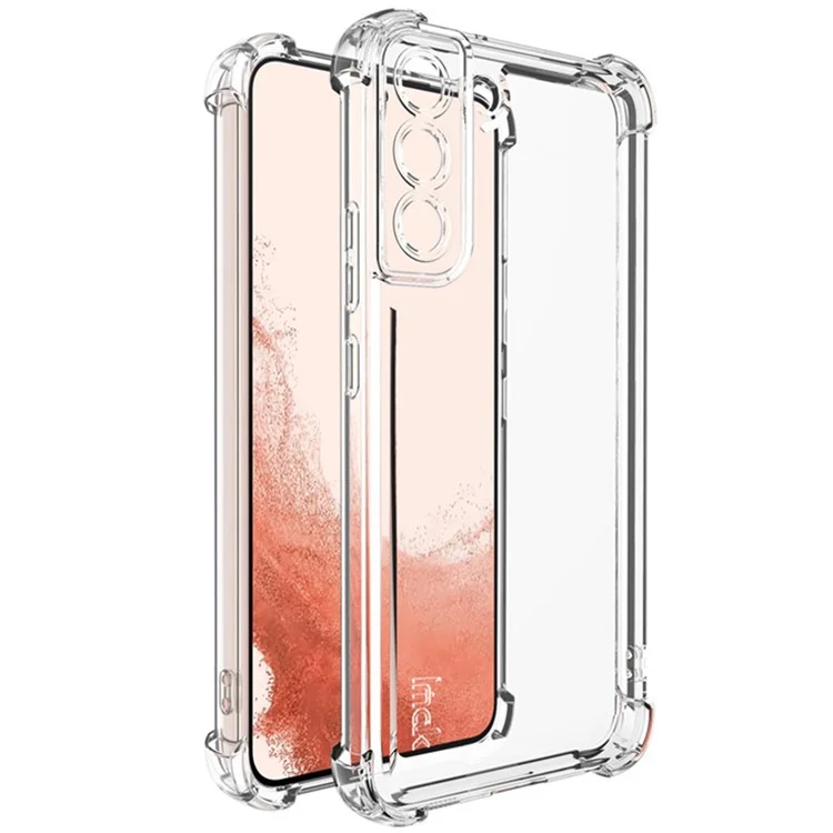 IMAK UX-4 Série para Samsung Galaxy S22+ 5G Case Straight Frame Four Corner Shockproof Clear TPU Cover