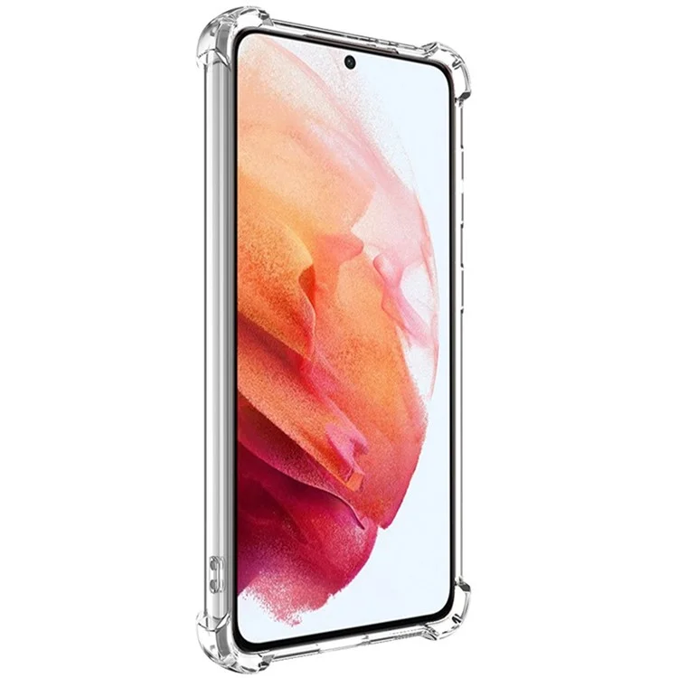 IMAK UX-4 Serie para Samsung Galaxy S21 5G / 4G Funda Straight Frame Four Corner Shockproof Clear TPU Cover