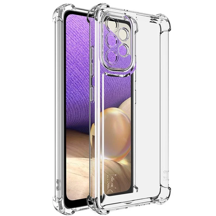 Serie IMAK UX-4 Per Samsung Galaxy A32 4G (versione Ue) Frame Dritto a Quattro Angoli Copertina TPU Trasparente