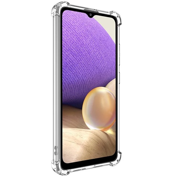 Serie IMAK UX-4 Per Samsung Galaxy A32 4G (versione Ue) Frame Dritto a Quattro Angoli Copertina TPU Trasparente