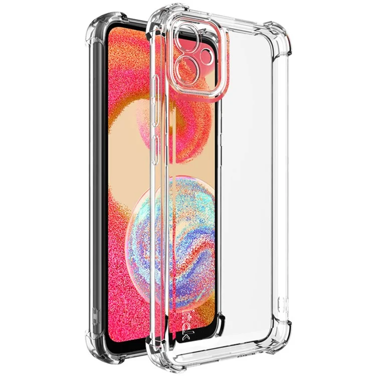 IMAK Ux-4-serie Für Samsung Galaxy F04 4G / M04 4G / A04e 4G -hülle Gerade Rahmen Vier Eckschicht Schockdes Clear TPU -abdeckung