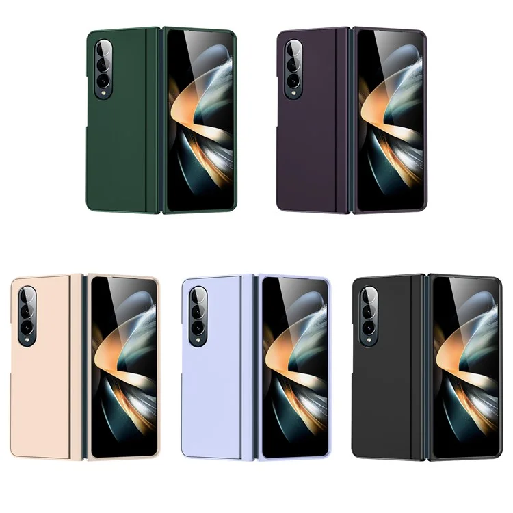 Comprar a Granel Para Samsung Galaxy Z Fold4 5G Case de Cajas de Choque PC+PU Cubierta Del Teléfono de Kickstand - Rosa