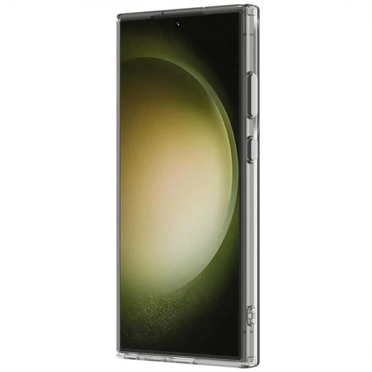 Серия Конфеты Для Samsung Galaxy S23 Ultra Case, Совместимый с Magsafe PC+TPU+PET Antip-top Phone Cope Phone - Белый