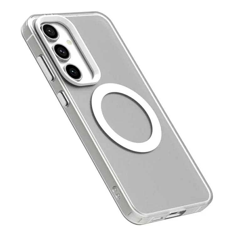 Série de bonbons pour étui compatible avec Samsung Galaxy S25 / S24 avec MagSafe PC+TPU+PET Coque de téléphone anti-chute - Blanc