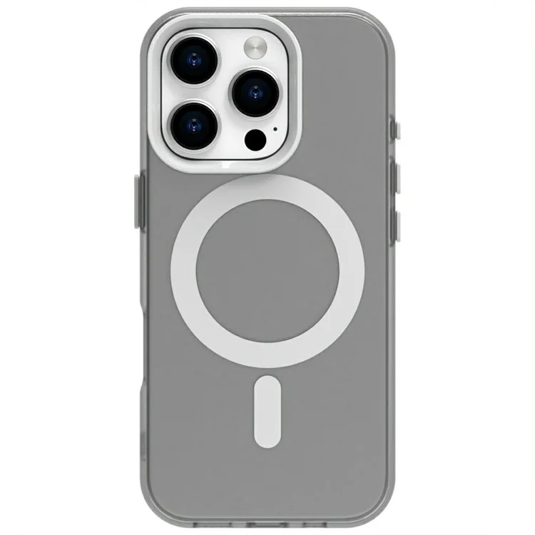 Candy Series For iPhone 16 Pro Case Kompatibel mit MagSafe PC+TPU+PET Stoßfestes Telefongehäuse - Weiß
