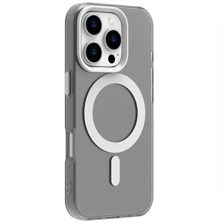Candy Series For iPhone 16 Pro Case Kompatibel mit MagSafe PC+TPU+PET Stoßfestes Telefongehäuse - Weiß