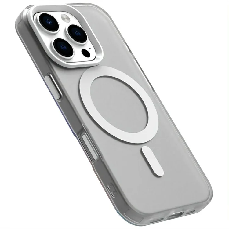 Candy Series For iPhone 16 Pro Case Kompatibel mit MagSafe PC+TPU+PET Stoßfestes Telefongehäuse - Weiß