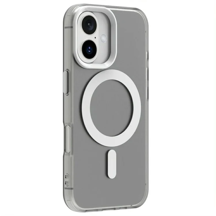 Funda para iPhone 16 de la serie Candy compatible con MagSafe, de PC+TPU+PET, anticaídas - Blanca