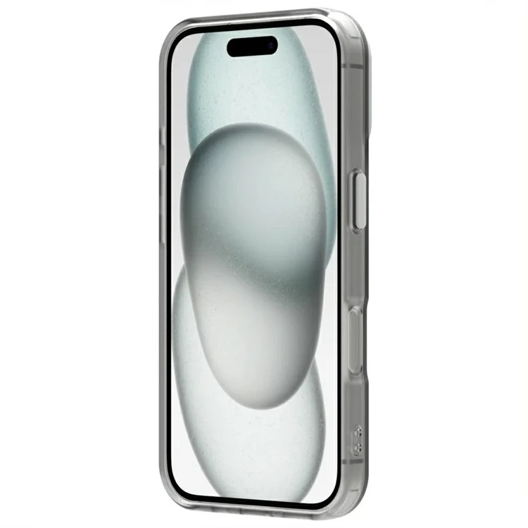 Funda para iPhone 16 de la serie Candy compatible con MagSafe, de PC+TPU+PET, anticaídas - Blanca