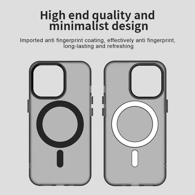 Candy Series For iPhone 13 Pro Max Case Compatible with MagSafe PC+TPU+PET Anti-Drop Phone Cover - Black