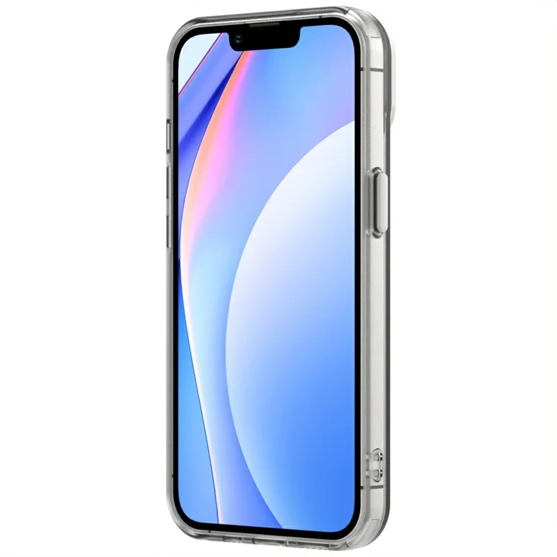 Candy Series For iPhone 14  /  13 Case Compatible with MagSafe PC+TPU+PET Anti-Drop Phone Cover - White