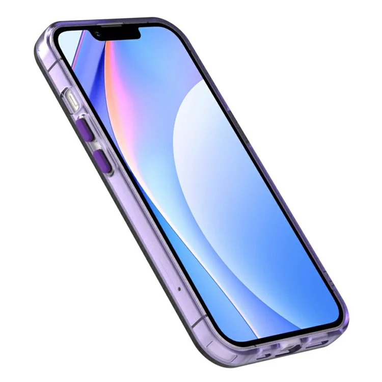 Candy Series For iPhone 14  /  13 Case Compatible with MagSafe PC+TPU+PET Anti-Drop Phone Cover - Purple