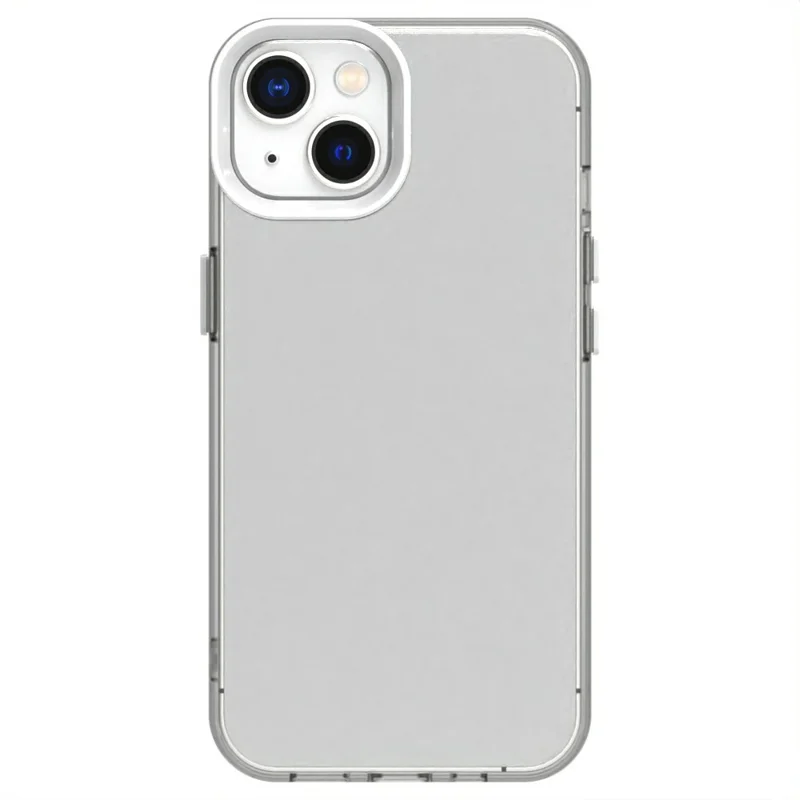Candy Series For iPhone 15 Case PC+TPU+PET Anti-Drop Phone Cover - White