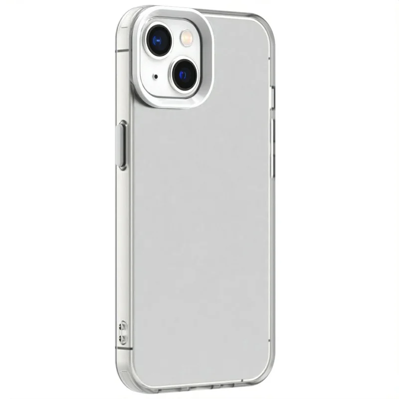 Candy Series For iPhone 15 Case PC+TPU+PET Anti-Drop Phone Cover - White