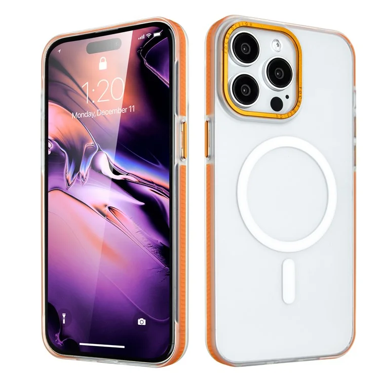 Объемная Покупка Для Iphone 16 Pro Max Case, Совместимый с Magsafe Ultra Thin Anti-Drop Pc+tpu. - Апельсин