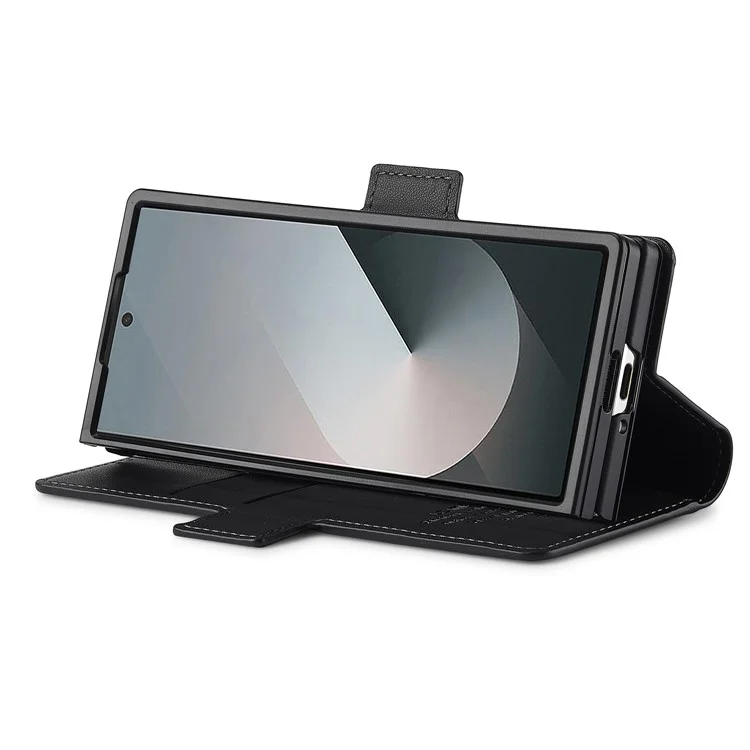 Lc. Imeeke L1 Per Samsung Galaxy Z Fold5 5G Stand Case Texture PU Copertina Per il Telefono in Pelle - Nero