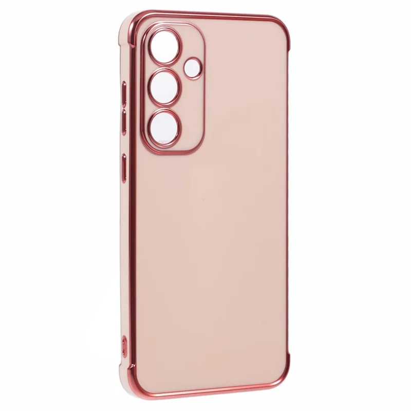 For Samsung Galaxy A15 4G / 5G Case Electroplated Frame TPU Soft Phone Cover - Pink
