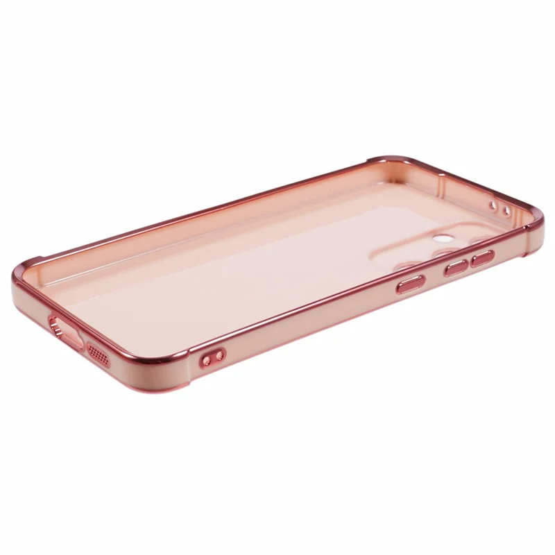 For Samsung Galaxy A15 4G / 5G Case Electroplated Frame TPU Soft Phone Cover - Pink