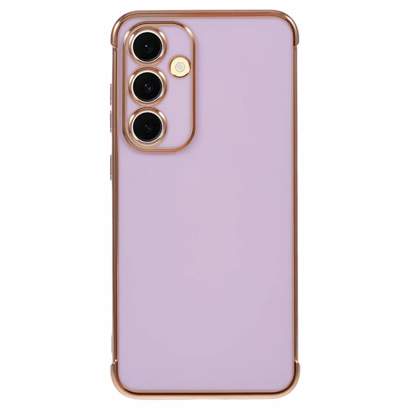 Pour Samsung Galaxy A25 5G (Global) (161,0 x 76,5 x 8,3 mm) Coque Electroplated Frame TPU Soft Phone Cover - Violet