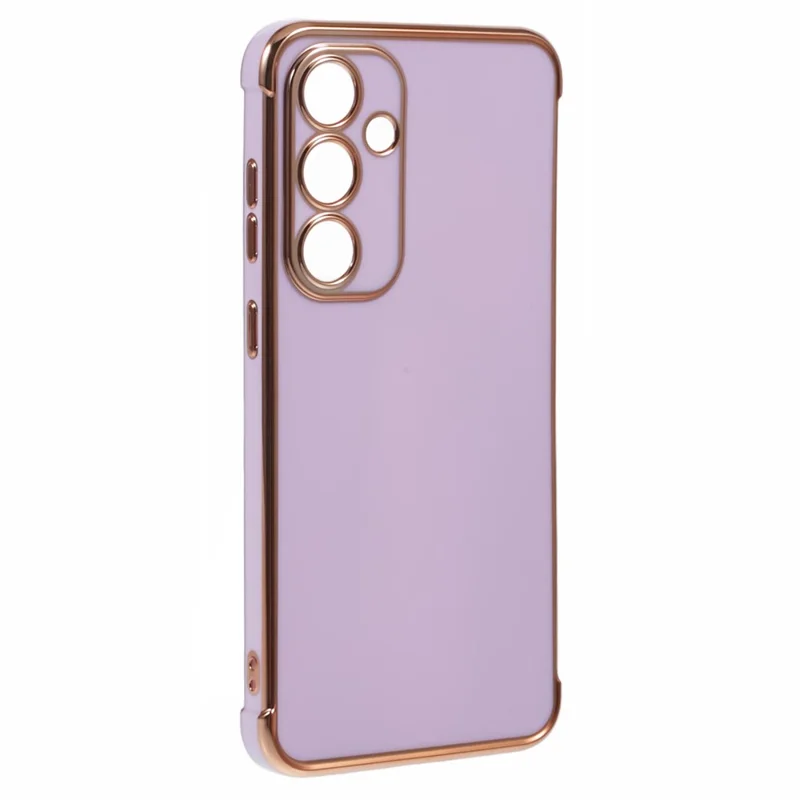 Pour Samsung Galaxy A25 5G (Global) (161,0 x 76,5 x 8,3 mm) Coque Electroplated Frame TPU Soft Phone Cover - Violet