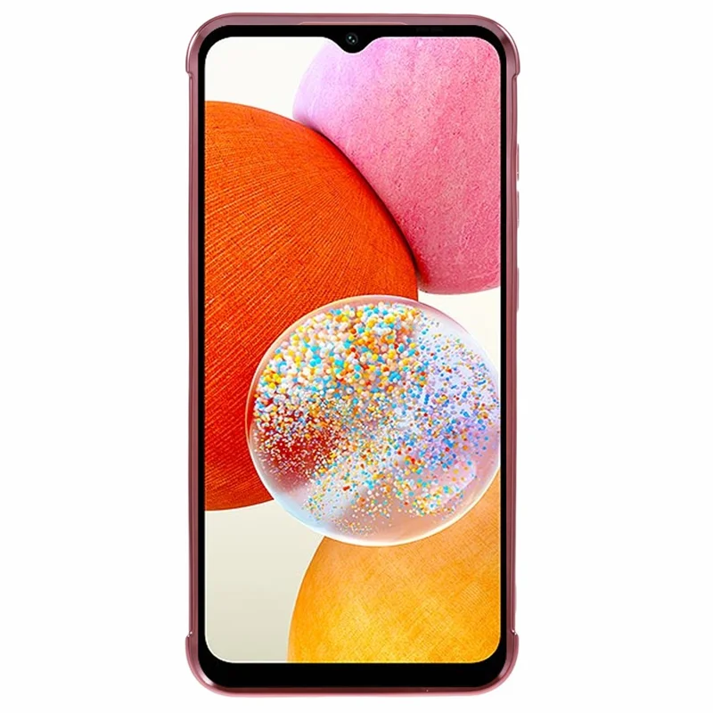 For Samsung Galaxy A14 4G / 5G Case Electroplated Frame TPU Soft Phone Cover - Pink