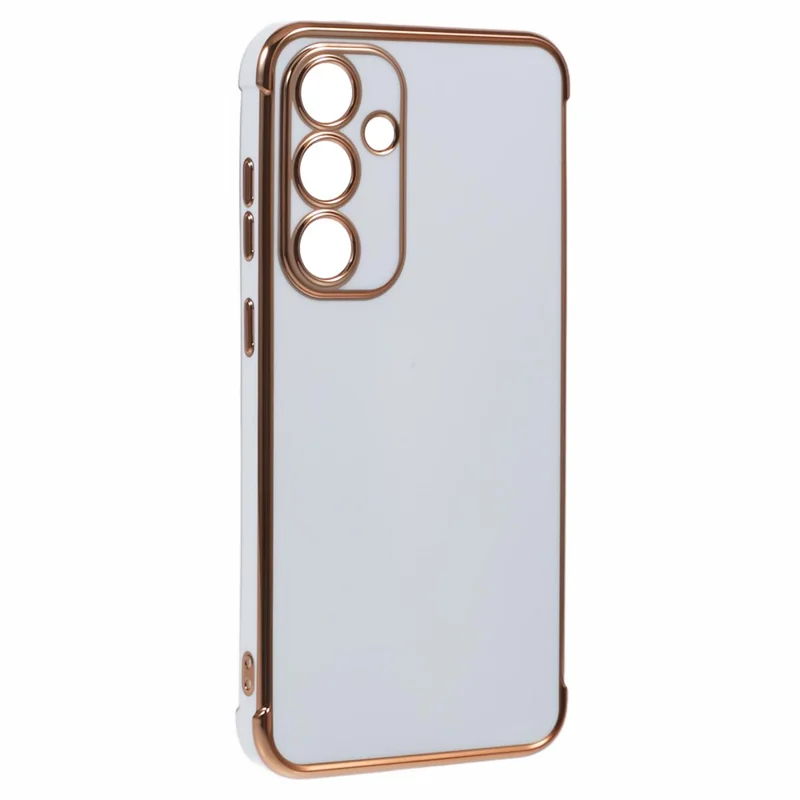 لسامسونج جالكسي A14 4G / 5G غطاء كهربائي إطار من مادة TPU ناعم لتغطية الهاتف - أبيض عاجي