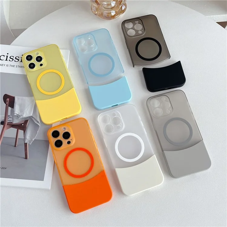 Per Iphone 15 Pro Case Compatibile Con il Colore di Giunzione Del Telefono PC Magsafe-touch PC - Arancia