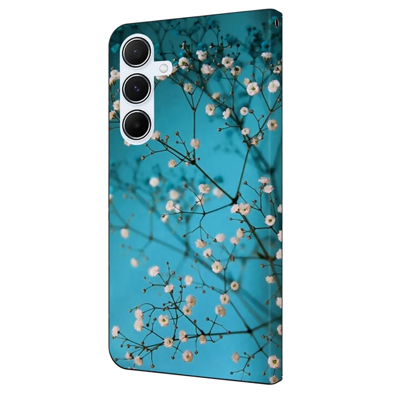 For Samsung Galaxy A05s 4G Case Pattern Printed Protective Cover TPU+PU Leather Flip Phone Case - Flower Branch