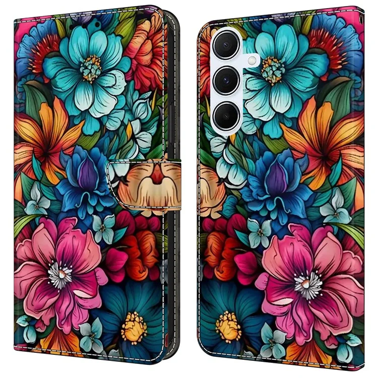 Para el Samsung Galaxy A16 5G / A16 4G Funda Estampada Funda Protectora de TPU+PU Leather Flip Phone Case - Staphyllum