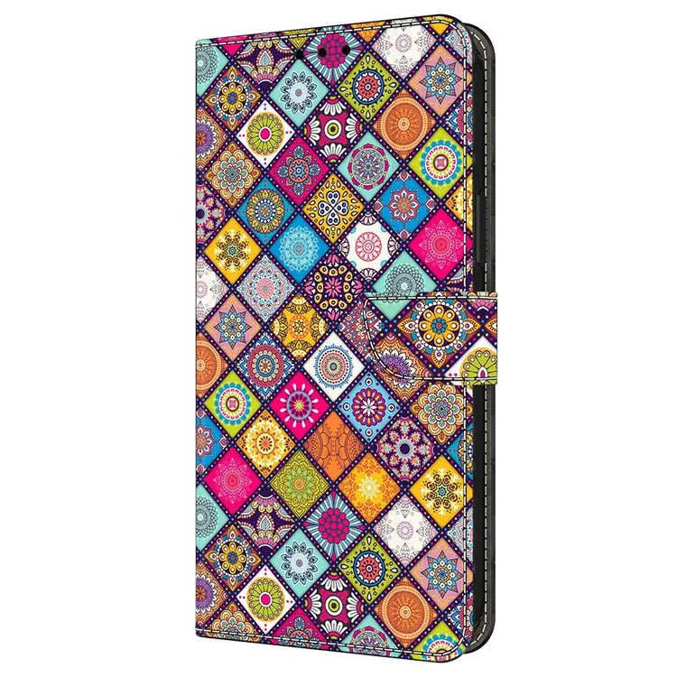 Per Samsung Galaxy A35 Case 5G Case di Protezione Stampata TPU+PU Leather Flip Telefono - Pelle Colorata