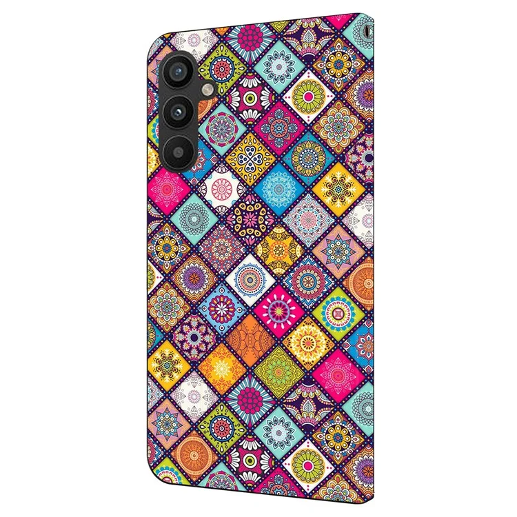 Per Samsung Galaxy A35 Case 5G Case di Protezione Stampata TPU+PU Leather Flip Telefono - Pelle Colorata