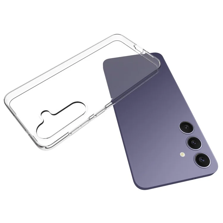 Para o Samsung Galaxy S25+ Clear Phone Case Marca d'água Resistente Capa Traseira de TPU