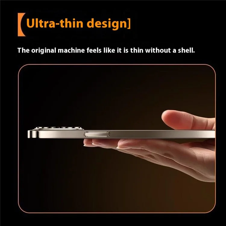 For iPhone 16 Pro Case Ring Kickstand Electroplating PC Phone Cover with Lens Film Compatible with MagSafe - Titanium Grey