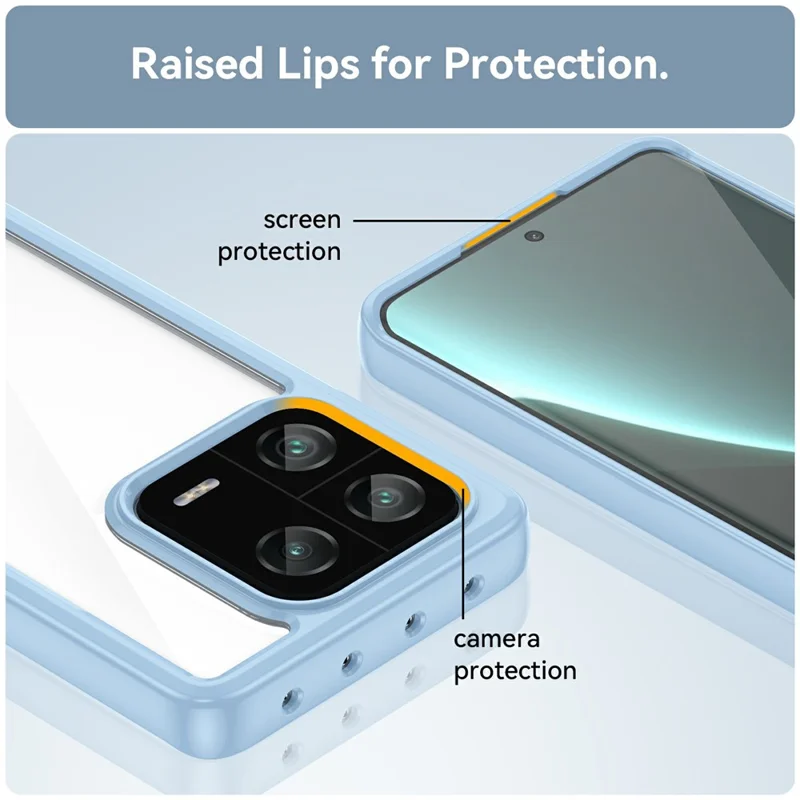 For Xiaomi 13 Pro 5G Case TPU +Acrylic Protective Clear Phone Cover - Blue