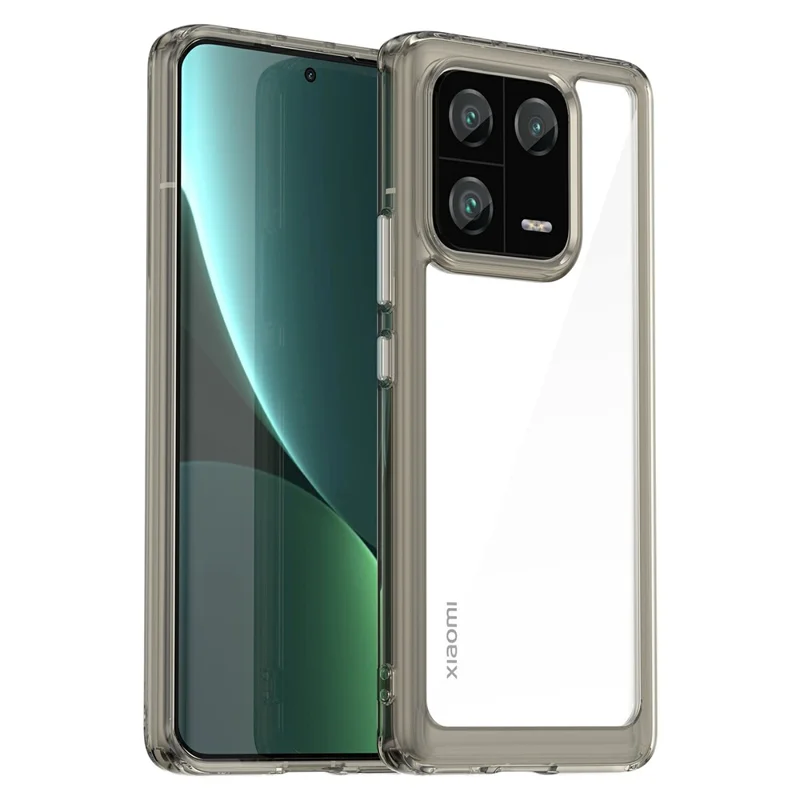 For Xiaomi 13 Pro 5G Case TPU +Acrylic Protective Clear Phone Cover - Transparent Grey
