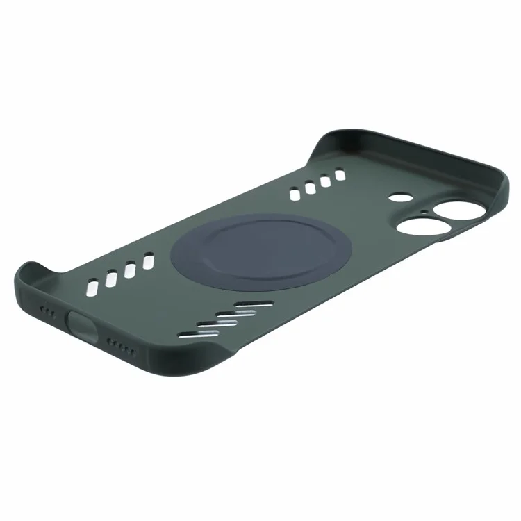For iPhone 16 Plus Case Hard PC Frameless Heat Dissipation Phone Cover - Green