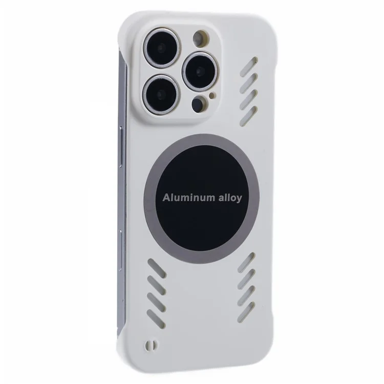 Für iPhone 16 Pro Max Case Hard PC Frameless Heat Dissipation Phone Cover - Weiß