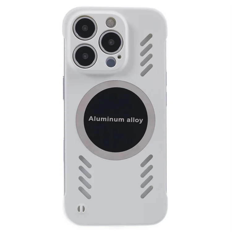 Für iPhone 16 Pro Max Case Hard PC Frameless Heat Dissipation Phone Cover - Weiß