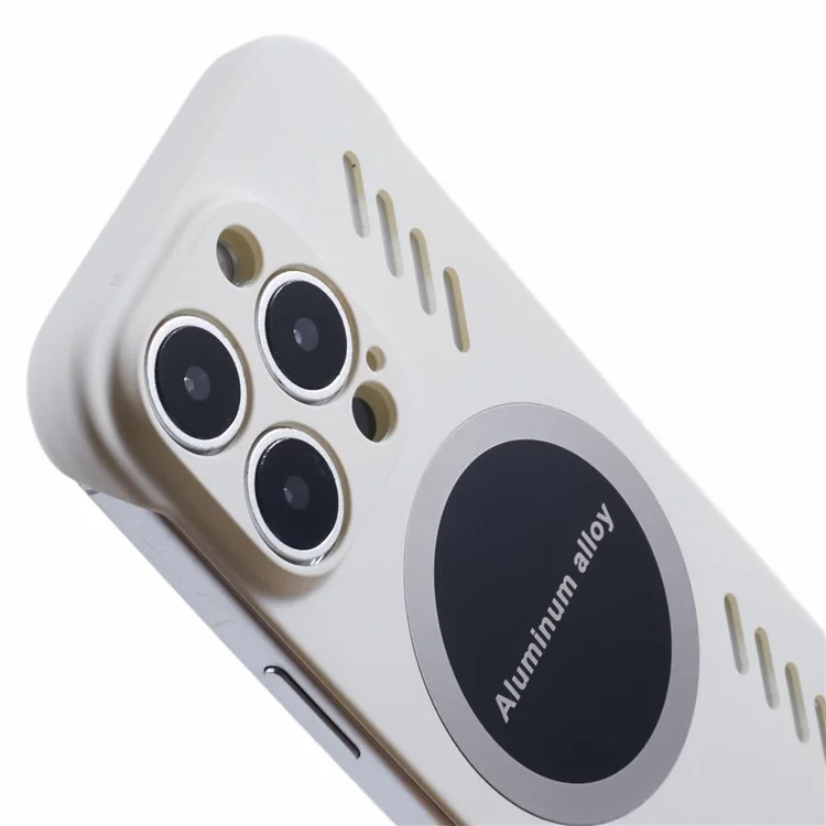Für iPhone 16 Pro Max Case Hard PC Frameless Heat Dissipation Phone Cover - Weiß