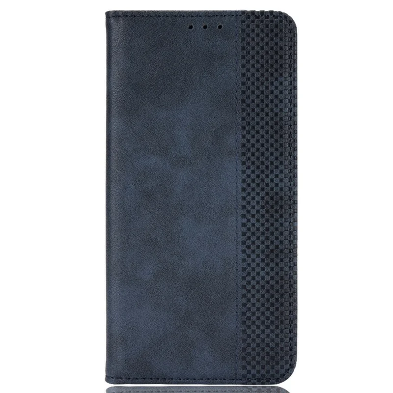 Para TECNO Spark 30C 4G kL5n Funda de Cuero Cartera Soporte Textura Retro Funda de Teléfono - Azul
