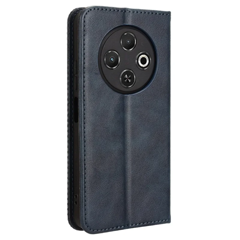 Para TECNO Spark 30C 4G kL5n Funda de Cuero Cartera Soporte Textura Retro Funda de Teléfono - Azul