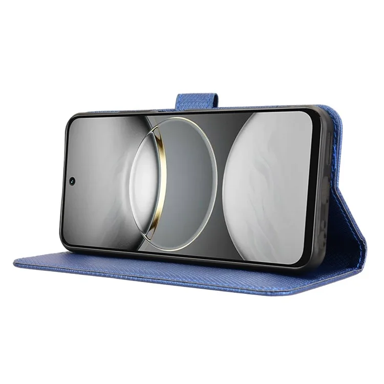 Para Tecno Spark 30C Kl5n Case PU Leather Diamond Texture Willet Telep Cover - Azul