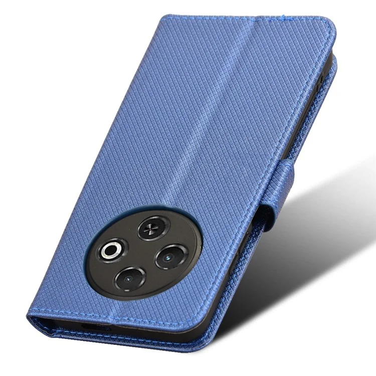 Para Tecno Spark 30C Kl5n Case PU Leather Diamond Texture Willet Telep Cover - Azul
