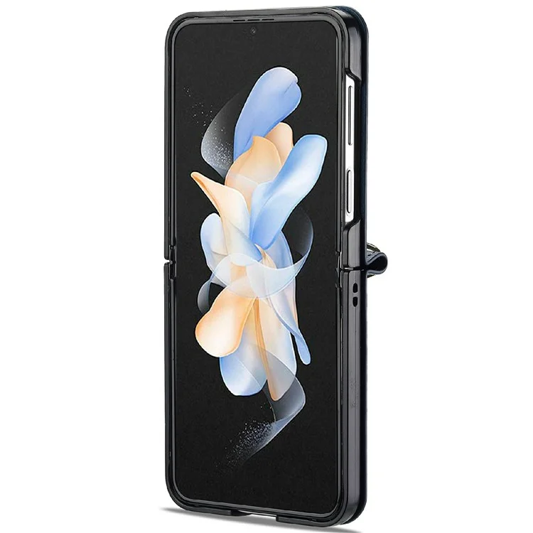 Lc. Imeeke L1 Pour Samsung Galaxy Z Flip3 5G Case Courture + pc Couverture pc Avec Staps Sostes de Carte - Bleu