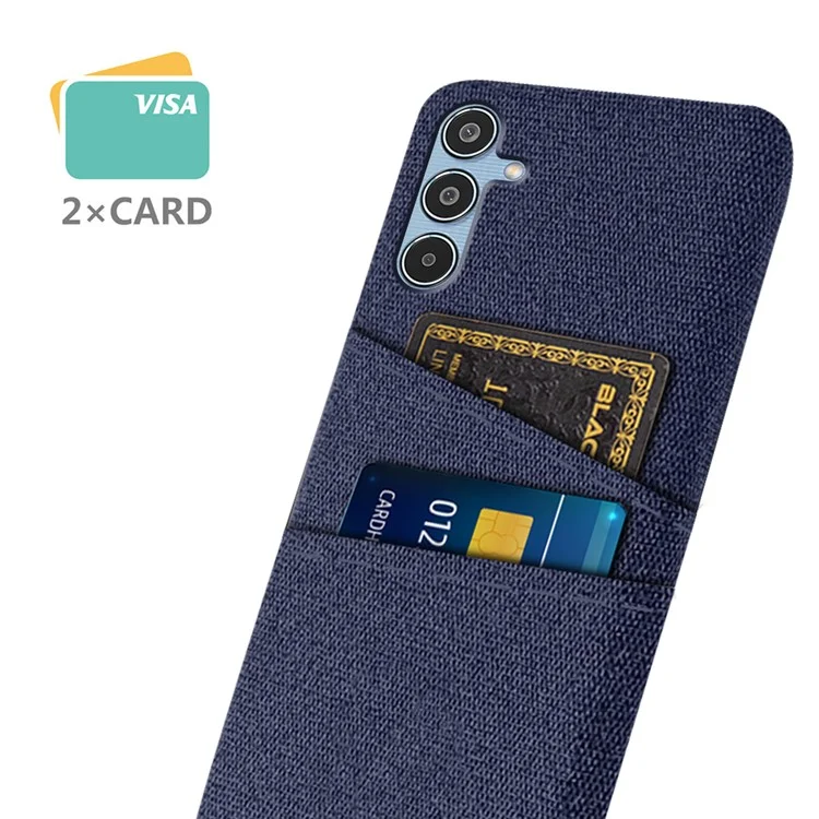 Для Samsung Galaxy M35 5G Case Clate + Hard PC Phone Cope с Двойными Слотами - Синий