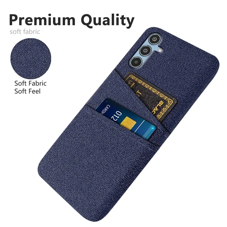 Для Samsung Galaxy M35 5G Case Clate + Hard PC Phone Cope с Двойными Слотами - Синий
